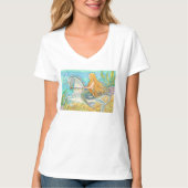 Mermaid Riding Merhorse Unicorn / NECK T SHIRT (Vorderseite)