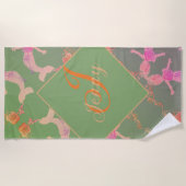 Mermaid Romantische Rose Strandtuch (Vorderseite)