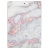 Mermaid Rosegold Glitzer Marble Klemmbrett (Rückseite)
