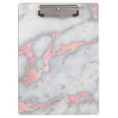 Mermaid Rosegold Glitzer Marble Klemmbrett (Vorderseite)