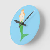 Mermaid Runde Wanduhr (Winkel)