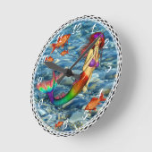 MERMAID RUNDE WANDUHR (Winkel)