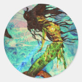 Mermaid Runder Aufkleber (Vorderseite)
