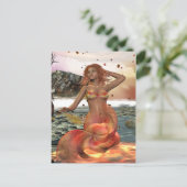 Mermaid Saasonal Serie LUCY Herbst Postkarte (Stehend Vorderseite)
