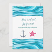 Mermaid/Sailor Nautical Gender Reveal Einladung (Rückseite)