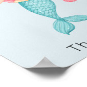 Mermaid Santa Christmas Poster (Ecke)