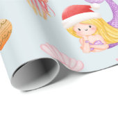 Mermaid Santa Pattern Weihnachten Geschenkpapier (Rolleneckpunkt)