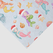 Mermaid Santa Pattern Weihnachten Seidenpapier (Ausschnitt)