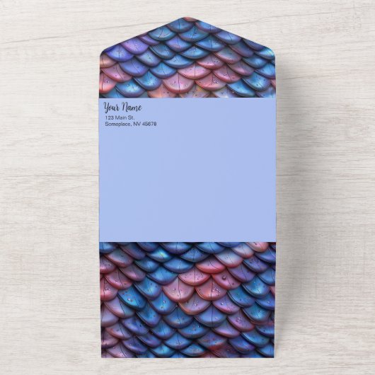 Mermaid Scale All In One Einladung (Außenbereich)