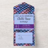 Mermaid Scale All In One Einladung (Innen Boden)