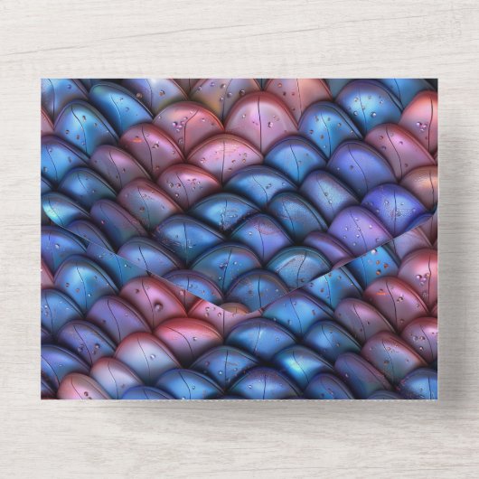 Mermaid Scale All In One Einladung (Rückseite)