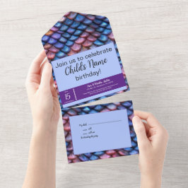 Mermaid Scale All In One Einladung