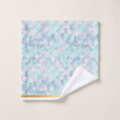 MERMAID SCALE AQUA BLUE BADEZIMMER TOWEL SET (Waschlappen)