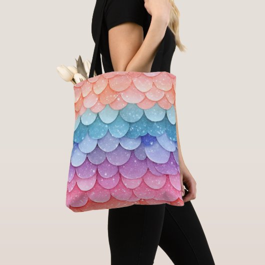 Mermaid Scale farbenfrohe Muster Tasche (Von Nahem)