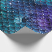 Mermaid Scale Jewel Tone Wrapping Paper Geschenkpapier (Ecke)