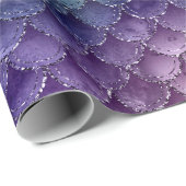 Mermaid Scale Jewel Tone Wrapping Paper Geschenkpapier (Rolleneckpunkt)