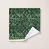MERMAID SCALE LUXE GRÜNES BADEZIMMER TOWEL SET (Waschlappen)
