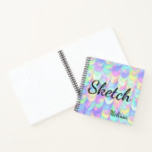 Mermaid Scale Monogram Sketchbook Notebook Notizblock (Innenseite)