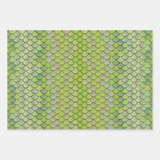 Mermaid Scale Muster Geschenkpapier Set (Vorderseite)