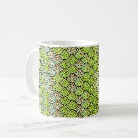 Mermaid Scale Muster Kaffeetasse (Vorderseite Links)