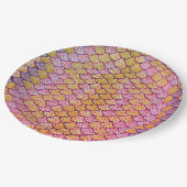 Mermaid Scale Muster Pappteller (Schrägansicht)