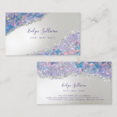 Mermaid Scale Sequin Imitats Fox Business Card Visitenkarte (Vorne/Hinten)