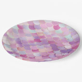 Mermaid Scales Birthday Party Plate Pappteller (Schrägansicht)