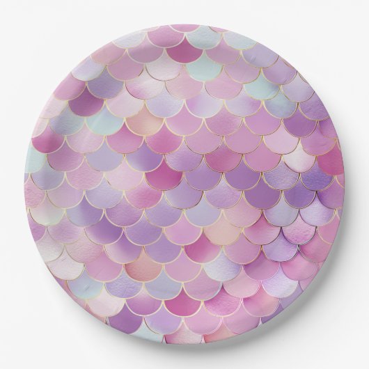 Mermaid Scales Birthday Party Plate Pappteller (Vorderseite)