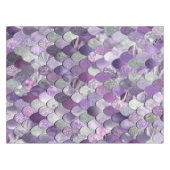 Mermaid Scales Birthday Party Tableclout Lila Tischdecke (Vorderseite (Horizontal))
