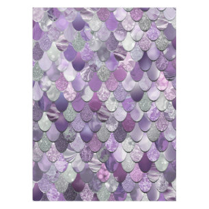 Mermaid Scales Birthday Party Tableclout Lila Tischdecke