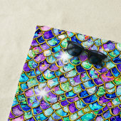 Mermaid Scales Blue Green Lila Gold mit Stars Strandtuch (Beispiel)