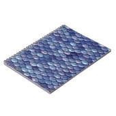 Mermaid Scales Blue Notizbuch Notizblock (Linke Seite)