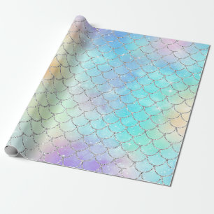 Mermaid Scales Blue Ocean Geschenkpapier