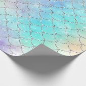 Mermaid Scales Blue Ocean Geschenkpapier (Ecke)