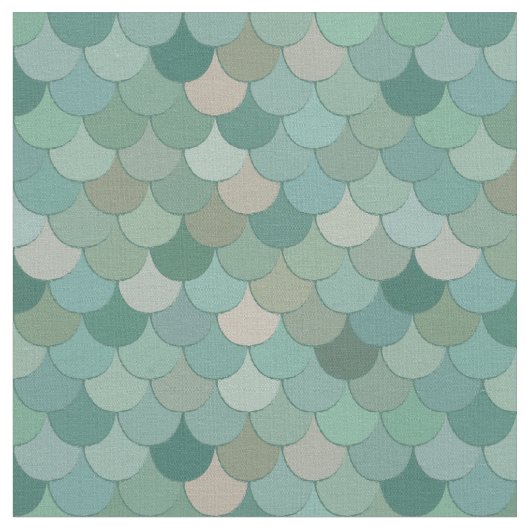 Mermaid Scales Blue Pattern Stoff (Nahaufnahme)