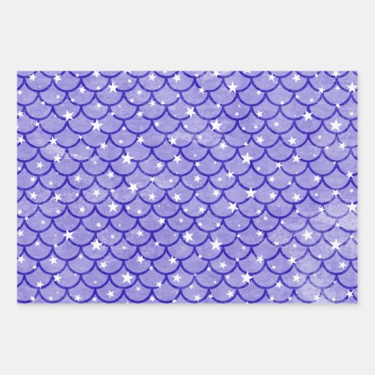 Mermaid Scales Design Wrapping Paper Set Geschenkpapier Set (Vorderseite 2)