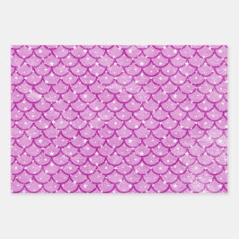 Mermaid Scales Design Wrapping Paper Set Geschenkpapier Set