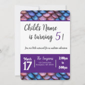 Mermaid Scales Einladung (Rückseite)