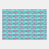 Mermaid Scales farbenfroh helles Rosa Geschenkpapier Set (Vorderseite)