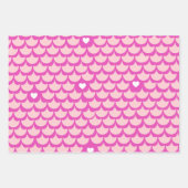 Mermaid Scales farbenfrohe Regenbogen rosa Herz Geschenkpapier Set (Vorderseite 3)
