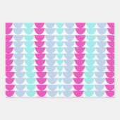 Mermaid Scales farbenfrohe Regenbogen rosa Herz Geschenkpapier Set (Vorderseite)