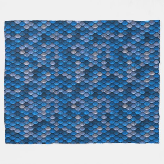 Mermaid Scales Fleecedecke (Vorderseite (Horizontal))