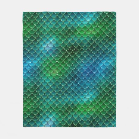 Mermaid Scales Fleecedecke (Vorderseite)