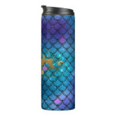 Mermaid Scales Gemstone Monogram Thermosbecher (Nach rechts gedreht)