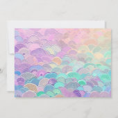 Mermaid Scales Girls Geburtstagsparty Einladung (Rückseite)