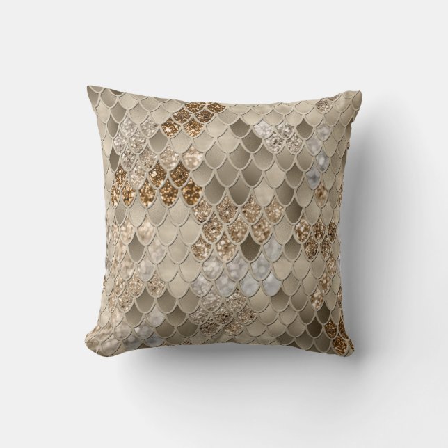 Mermaid Scales Glam #1 (Imitate Glitzer) #decor #a Kissen (Vorderseite)
