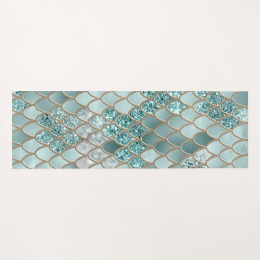 Mermaid Scales Glam #4 (Imitate Glitzer) #decor #a Yogamatte (Rückseite (Horizontal))