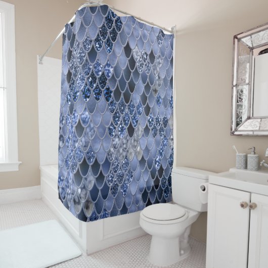 Mermaid Scales Glam #8 (Imitate Glitzer) #decor #a Duschvorhang (Beispiel)