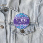 Mermaid Scales Glitzer Nurse Name Button Abzeichen (Beispiel)
