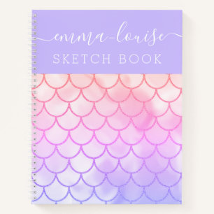 Mermaid Scales Glitzer Sketch Buch